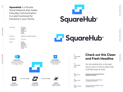 SquareHub - Logo Redesign Proposal archtype brand identity branding communicate connect family fun identity inner circle logo logo design logo design concept logo designer logo lockup mark monogram private s monogram social network visual identity