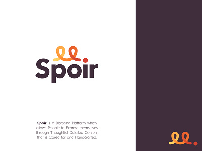 Spoir - Logo Design v3 ✍🏻 blog branding deep thinking icon idea identity interact line logo mark monogram platform spark spoir thinking thoughts visual identity write writer