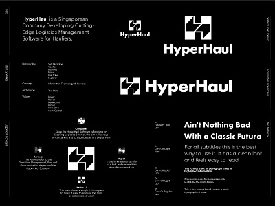 HyperHaul - Logo Design arrows branding container creative logo h monogram haul hyper hyperhaul identity design letter logo lettermark logo logo design management monogram movement software visual identity