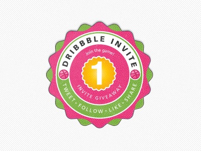 Dribbble Invite Giveaway!! away badge competition contest dribbble give giveaway vintage