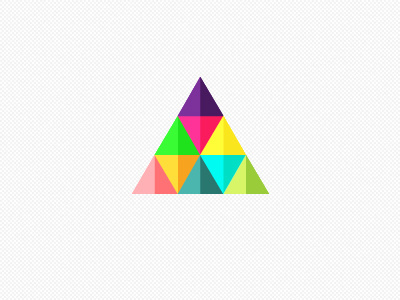 Triangle Mark. art artwork bright colors design fun geometric identity logo mosaic overlay positive triangle wheel work