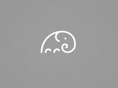 Elephant icon. align branding cute elephant grey icon identity line logo mark ratio