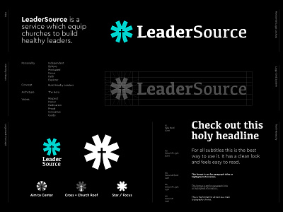 LeaderSource - Logo Design ⛪ brand identity branding church faith followers god holy identity leader leadership lettermark logo monogram source styleguide symbol typogaphy visual identity