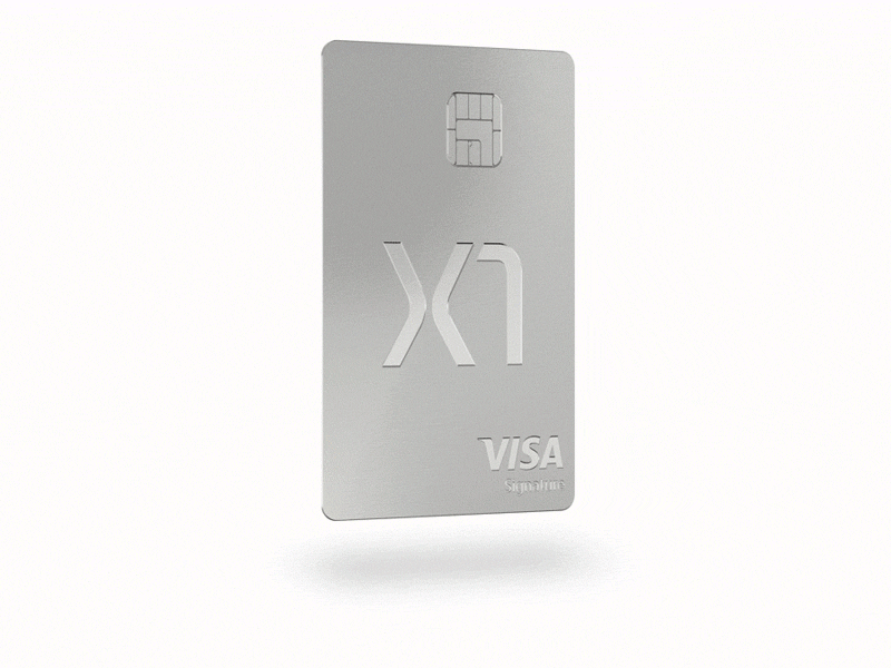 X1Card Animation 01 3d 3danimation animation card cgi cinema4d creditcard design iron metal rotate silver