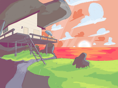 Beach House background sets stevenuniverse