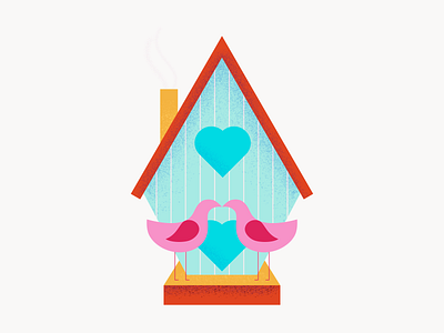 Love Shacks birdhouse house illustration illustrator love love birds love shack lovers relationship romance shack tweet