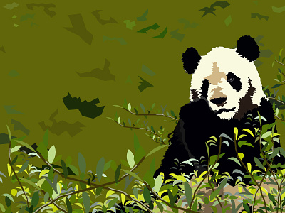 Panda... fauna forest illustration illustrator vectors wild