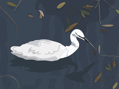 Total Peace... bird fauna forest illustration illustrator vectors wild