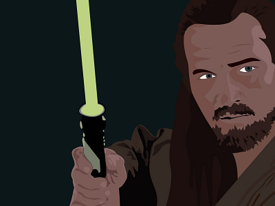 Jedi Master... illustration illustrator jedi quigonjinn starwars vectors