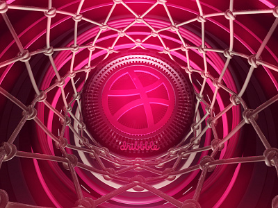 Hello Dribbble! 3d basketball branding c4dart cinema 4d design light logo sports