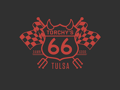 Torchy’s Tulsa branding graphic design logo racing route 66 swag tacos tulsa typography uniform vector