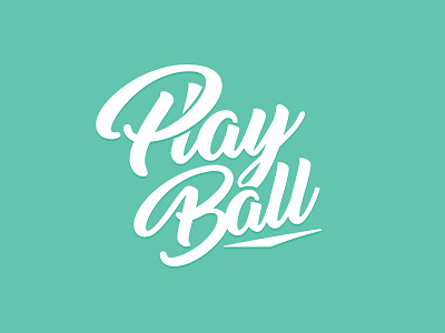 Play Ball baseball branding design lettering lettering art logo sports typography vector
