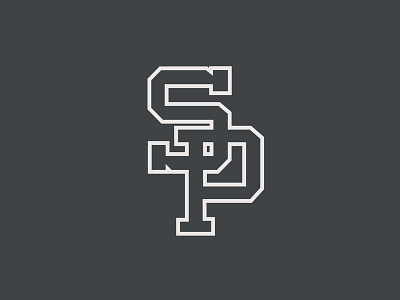 SP baseball branding design icon logo sports team logo typography vector
