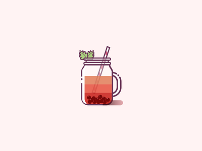 Bubble Tea cup drink food icon illustration jar tea yummies