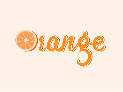 Lettering - Orange fruit inspiration lettering orange type typography