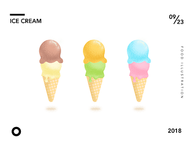 Ice Cream color dessert food ice cream illustration illustrator yummy