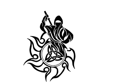 Tribal ninja celtic knot illustration ninja shuriken tattoo art tattoo design tribal