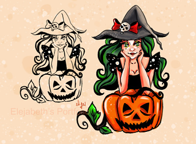 Halloween Witch! artwork canvas art cartoon cartoon character colourfull illustration colours creative cartoon cute girl design drawing halloween halloween drawing illustration painting portrait painting witch drawing