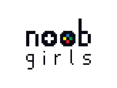 Noob Girls Logo branding design graphic design illustration logo minimal typography