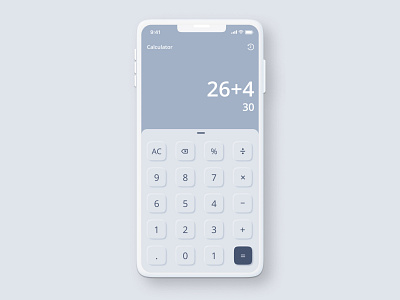 Neuromorphic clock application calculator design flat graphic design icon neuromorphic clock application typography ui user ux vector yashaswikethu