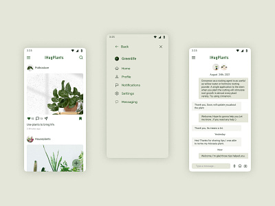 IHugPlants -2 UI Design app branding green illustration kethu minimal plantagram plantapp plants typography ui ux vector yashaswi yashaswikethu