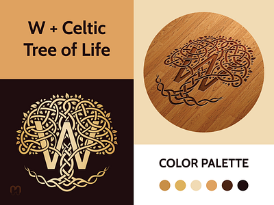 Celtic Tree of Life Logo Design branding celtic celtic knot interlaced intertwined knots knotwork logo design logotype mithology norse mythology pagan tree logo tree of life