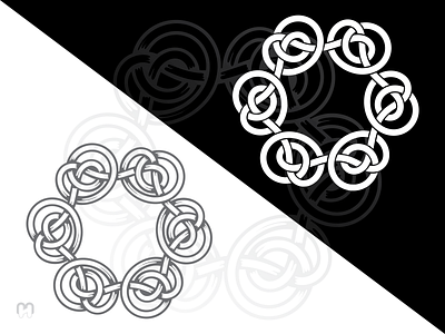 Celtic knot logo design black and white celtic knot design eternity infinity interlaced intertwined irish knots knotwork logo logo design logotype loops mithology round scottish traditional unique