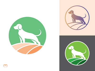 Dog logo design made with golden ratio principle