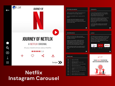 Netflix Instagram Carousel branding design graphic design instagram instagramcarousel instagrampost marketing netflix socialmedia