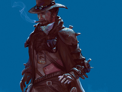 western gunslinger art