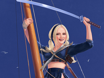 Babydoll Anchors A Wow babydoll digital painting elvgren mashup pinup study sucker punch