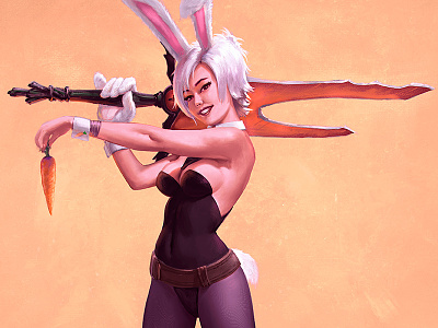 Battle Bunny Easter Greetings (Elvgren Tribute)