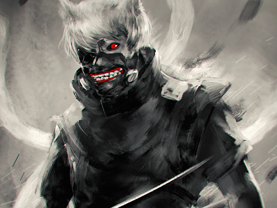 Ken Kaneki - Tokyo Ghoul by Daniel Mishenko on Dribbble