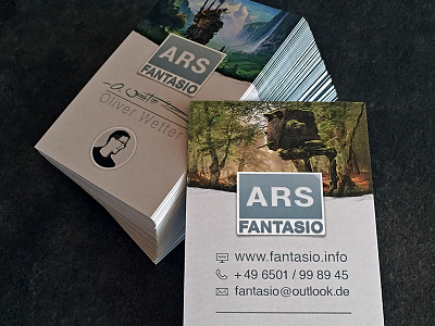 Ars Fantasio Business Card Design 2016 businesscard design fantasio fantasy fine artist illustrator inceptionism