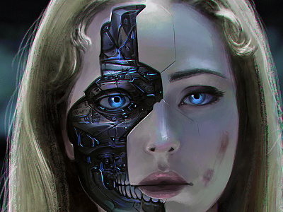 Dolores Disasssembled conceptart cyborg digital painting dolores fanart illustration portrait robot scifi westworld