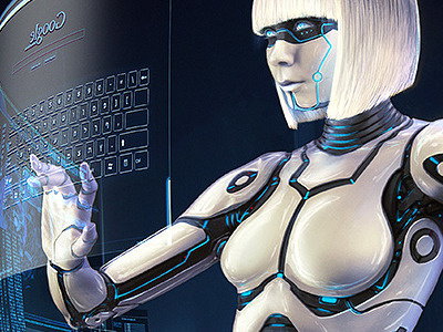 Android Legacy android cg cyborg digital imaging digital painting illustration legacy not lady gaga robot tron inspired