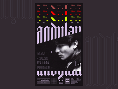 Andy Lau - My Idol darkness idol poster typogaphy
