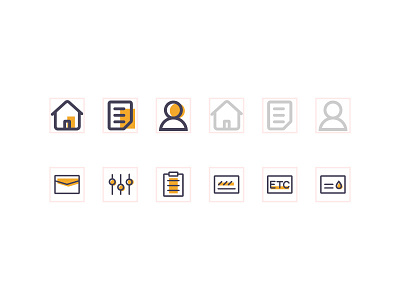 Icons for a Logistics App card home icon lists logistics task