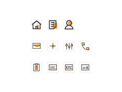 Icons for a Logistics App card home icon lists logistics task