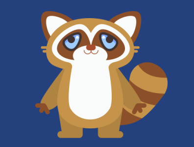 Little Raccoon animal design illustration kids app