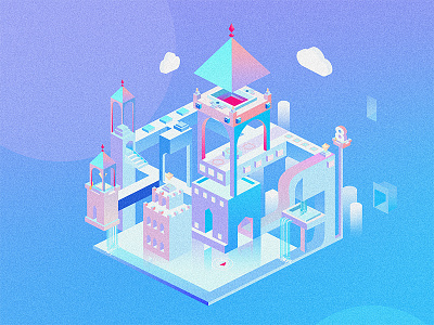 Practice of Monument Valley style by Repunzel Xu on Dribbble