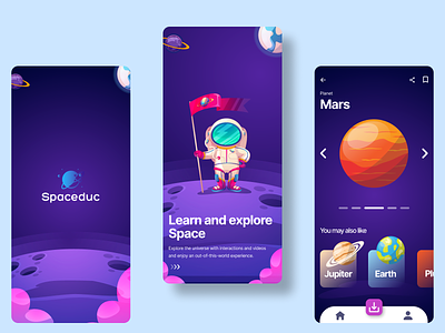 Space App UI concept app design mobile space ui ux web web design