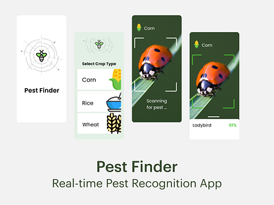 PEST FINDER - Real-time Pest Recognition App design ios mobile app ui visual design