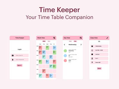 Time Keeper - Your Time Table Companion design ios mobile app ui visual design