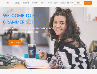 School Landing Page daily design ui