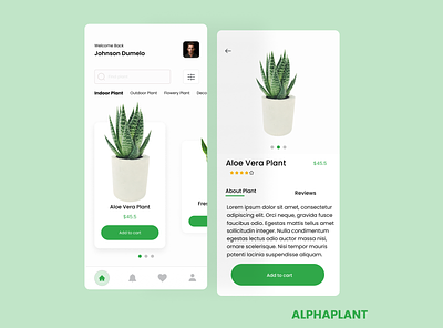 Alpha Plant app challenge daily design plant app plant ui plantapp plantui pllant app ui ui