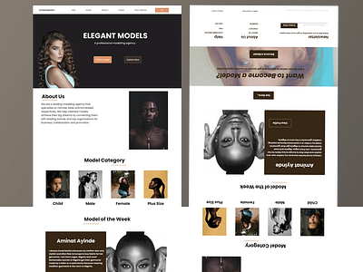 Modelling Agency Landing Page