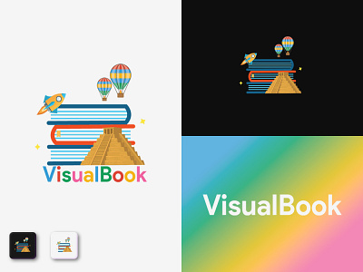 VisualBook app branding design graphic design illustration logo typography ui ux vector