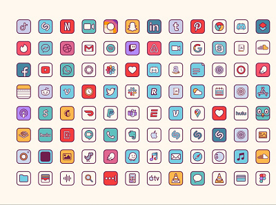iOS 14 Retro Home Screen Icons 3d design flat icon illustration ios ui