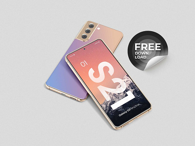 Galaxy S21 – Smartphone Mockup 3d branding design flat graphic design isometric mockup samsung
